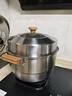 愛(ài)仕達（ASD）蒸鍋304不銹鋼三層家用蒸煮燉湯鍋 32CM加高雙層蒸籠·原木系列G1 曬單實(shí)拍圖