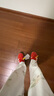 阿迪達斯（adidas）三葉草男女鞋GAZELLE INDOOR低幫休閑鞋IF1808紅白36.5 曬單實(shí)拍圖