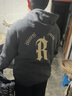 真維斯美式潮牌衛衣男連帽春秋季寬松大碼男士外套2025新款休閑長(cháng)袖上衣 【加絨款】黑色(星際徽章) 加絨 XL (180) (不起球不掉色) 曬單實(shí)拍圖