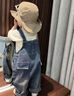 G.DUCKKIDS小黃鴨男童牛仔褲2025秋季新款韓洋氣兒童連體褲帥氣男寶周歲百搭 牛仔背帶褲套裝 80 cm(建議18-22斤) 曬單實(shí)拍圖
