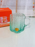 YOGEHOME優(yōu)格玄冰玻璃杯高顏值女牛奶咖啡杯家用透明喝水杯子帶把圣誕新款 玄冰玻璃杯_冰川綠 無(wú)規格 曬單實(shí)拍圖