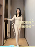 莫代爾德絨保暖內(nèi)衣女加絨套裝超薄無痕發(fā)熱內(nèi)搭秋衣秋褲秋冬防寒打底衫 曬單實拍圖