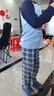 貓人兒童睡衣男童春秋款純棉小孩長(cháng)袖中大童家居服套裝 眼鏡大熊 150 曬單實(shí)拍圖