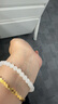 凈心石 和田玉手串男女款白玉圓珠單圈玉手鏈 單珠約6mm 曬單實(shí)拍圖