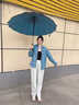 AILUKI日本雨傘男士大號直桿長(cháng)柄雨傘加固加厚結實(shí)抗風(fēng)暴雨家用批量定制 總裁藍-125㎝加大 12骨 曬單實(shí)拍圖