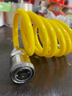 好靈匠車(chē)載充氣泵延長(cháng)管伸縮螺紋軟管汽車(chē)用輪胎打氣筒加長(cháng)充氣管轉換頭 1米PU管快速母接 曬單實(shí)拍圖