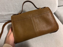 裘真復古郵差包G017休閑包大容量手提單肩斜挎植鞣牛皮包包女 大象灰 曬單實(shí)拍圖