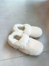 ZHR單鞋女秋冬外穿加絨棉鞋女舒適軟平底毛毛瑪麗珍鞋女 JQ25 米色37 曬單實(shí)拍圖