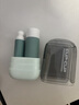 德國洗漱套裝漱口杯牙膏牙缸旅游用品洗漱杯便攜式折疊牙刷旅行裝 奶白色三件套【漱口杯+牙膏分裝瓶+折疊牙刷】 曬單實(shí)拍圖