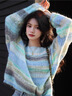 妍莉芬（yanlifen）休閑褲女裝秋季套裝女2025年新款穿搭整套法式衣服兩件套褲子春秋 條紋上衣+藍(lán)色牛仔褲 L【100-120斤】 曬單實(shí)拍圖
