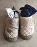 明月歸童鞋軟底學(xué)步鞋春秋款室內鞋男女寶寶防撞嬰兒鞋運動(dòng)鞋休閑軟底鞋 米白色18碼（內長(cháng)14cm） 曬單實(shí)拍圖