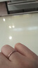 QUAMER老鳳凰金店款?yuàn)W特萊斯折扣店度18k金戒指時(shí)尚個(gè)性小鉆戒極細(xì)排鉆 玫瑰金小排鉆美碼8號(hào)微胖(中大號(hào) 曬單實(shí)拍圖