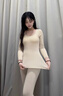 貓人（MiiOW）女士保暖內衣女套裝女生秋冬秋衣秋褲女線(xiàn)衣線(xiàn)褲單褲襯褲保暖褲女 曬單實(shí)拍圖