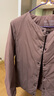 無(wú)印良品（MUJI） 女式 輕量羽絨便攜式無(wú)領(lǐng)夾克羽絨服女款長(cháng)袖 25年冬季女裝外套 煙熏粉色 XL （165/92A） 曬單實(shí)拍圖