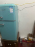 德姆勒（DEMULLER）118升復古冰箱小型大容量家用租房宿舍電冰箱 化妝品網(wǎng)紅高顏值雙門(mén)冰箱冷藏冷凍節能靜音 118升【蒂芙尼藍】上冷凍下冷藏 曬單實(shí)拍圖