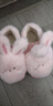 JIOESC兒童棉拖鞋冬季包跟防滑厚底居家保暖室內防滑加絨加厚兔子棉鞋 粉色兔子【包跟】 30 - 31碼內長(cháng)18.5cm 曬單實(shí)拍圖