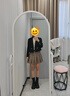 自巧小個子卡其色英倫雙排扣風(fēng)衣外套女2024春秋新款中長款大衣 謐黑色 XS (2碼) 曬單實拍圖