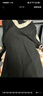 三彩2025冬季新款針織連衣裙花邊V領(lǐng)長(cháng)袖A字短裙修身氣質(zhì)M 經(jīng)典黑 M 160/84A 曬單實(shí)拍圖