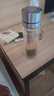 XDO一鍵開蓋水杯男士茶杯雙層玻璃泡茶杯子防爆耐高溫全鋼蓋 曬單實(shí)拍圖