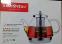 金灶（KAMJOVE） 耐熱玻璃茶壺 不銹鋼過(guò)濾花茶壺電陶爐煮茶壺電磁爐專(zhuān)用燒水壺 A100/1.0升 曬單實(shí)拍圖