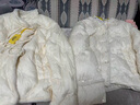 三彩【花影蝶夢(mèng)】2025冬季新款新中式羽絨服毛毛立領(lǐng)盤(pán)扣白鴨絨 奶白色 XL 170/92A 曬單實(shí)拍圖