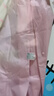 lemonkid兒童雨衣男女童小學(xué)生雨披帶書(shū)包位寶寶上學(xué)防雨服 草莓奶油粉2XL 曬單實(shí)拍圖