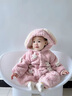 G.DUCKKIDS童裝嬰兒棉服外出冬季新款新生兒連體衣加絨加厚襖子男女寶寶連帽 粉色 80 尺碼7-11月(建議寶寶75-85cm) 曬單實(shí)拍圖