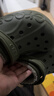 卡駱馳（CROCS）秋冬新品暖棉洞洞鞋男女秋冬款貝雅暖棉拖鞋|205969 軍綠/彩色-3TC 43 (270mm) 曬單實(shí)拍圖