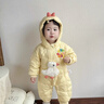 班喜迪【三防】嬰兒羽絨服連體衣冬季寶寶衣服白鴨絨連帽外出服秋冬爬服 黃色 80 曬單實(shí)拍圖