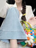 Khwfjas一線(xiàn)品牌牛仔褲女2025夏季薄款高腰顯瘦百搭直筒微喇褲子女 淺藍（九分） L 【體重:105-115斤】 曬單實(shí)拍圖