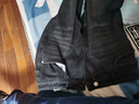 京東京造牛仔褲男士直筒長(cháng)褲25秋季新款加絨加厚休閑褲子男 黑色 32 曬單實(shí)拍圖
