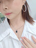 伊燦雙層疊戴水鉆吊墜毛衣鏈女小眾復古高級感項鏈2025年新爆款款頸鏈 雙層疊戴水鉆吊墜毛衣鏈【銀色】 曬單實(shí)拍圖