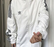 adidas經(jīng)典三條紋運動(dòng)連帽夾克外套男女春季阿迪達斯三葉草 亮白   M 曬單實(shí)拍圖