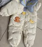 巴拉巴拉童裝嬰兒連體衣寶寶冬裝外出羽絨服服連帽鵝絨萌男童女童 奶白10501-白鵝絨 90 cm 曬單實(shí)拍圖