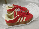 adidas「T頭鞋」VL COURT BOLD厚底增高休閑板鞋德訓鞋女阿迪達斯   淺猩紅/暖香草色   36 曬單實(shí)拍圖