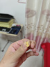 六福珠寶中秋禮物 足金梔子花黃金耳釘 計價G01G0027DS 約1.03克 曬單實拍圖