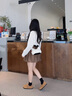 hanayo品牌新款斜挎包包女包櫻桃掛件單肩包時(shí)尚新月包生日禮物送女友 White 白色 曬單實(shí)拍圖
