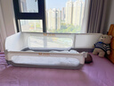 蒂樂(lè )嬰兒便攜床圍欄一面擋板新生兒床中床防護欄安全可折疊出行免安裝 星月灰-帶擋板【便攜旅行+床中床+防護欄】 2米 曬單實(shí)拍圖