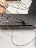 凱米U6防藍光鏡片U2 眼鏡近視 超輕全框鈦架男款眼鏡框  眼鏡片配眼鏡 MK8062透灰銀C2 配凱米U6防藍光膜1.56鏡片 曬單實(shí)拍圖