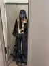 索菲堡2025新款韓系格紋拼接連帽衛衣女秋季情侶裝寬松開(kāi)衫外套灰色上衣 黑色 M 曬單實(shí)拍圖