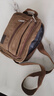 千驍生意收錢(qián)包男女通用多口袋收銀斜挎單肩零錢(qián)包大容量戶(hù)外帆布包 咖啡色 曬單實(shí)拍圖