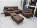 品瑞詩(shī)辦公沙發(fā)簡(jiǎn)約現代接待商務(wù)洽談會(huì )客老板經(jīng)理辦公室真皮三人位茶幾 高檔西皮單人位 曬單實(shí)拍圖