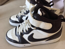 NIKE 耐克童鞋 COURT BOROUGH MID 男女童中幫魔術(shù)貼兒童運動(dòng)休閑板鞋 曬單實(shí)拍圖