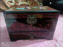 平遙推光漆器首飾盒木質(zhì)復古帶鎖新娘結婚禮物木質(zhì)珠寶梳妝收納盒 主圖款 曬單實(shí)拍圖