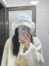 JIOESC毛絨帽子女秋冬季加絨2026新款韓版顯臉小可愛(ài)漁夫帽護耳保暖防寒 米白 藍條紋【素顏遮臉 顯臉小】 均碼【56-58cm】 曬單實(shí)拍圖