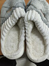 貓力棉拖鞋男士秋冬季居家戶(hù)外穿厚底毛絨保暖防滑舒適半包跟月子鞋女 灰色 44-45 (260mm)適合43-44 曬單實(shí)拍圖