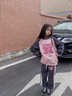 G.duck小黃鴨女童春裝套裝新款洋氣女大童裝衛衣兒童春秋運動(dòng)女孩兩件套 粉色 130 cm 適合身高125厘米左右 曬單實(shí)拍圖