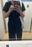 優(yōu)衣庫(kù)女裝竹節(jié)紗V領(lǐng)T恤/短袖棉白T上衣打底內(nèi)搭春夏新款483576 09 黑色 2XL /170/100B 曬單實(shí)拍圖