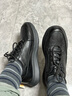 奧康（Aokang）2025秋季新款休閑皮鞋輕便運動(dòng)鞋時(shí)尚系帶百搭鞋子黑色40碼 曬單實(shí)拍圖