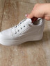 OLJ奢侈高端品牌女鞋內高增厚底小白鞋2025新款通勤時(shí)尚百搭氣質(zhì)板鞋 白色 37 曬單實(shí)拍圖